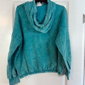 Zenana Acid Wash Fleece Hoodie with Kangaroo Pocket